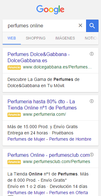 Búsqueda en Google sin adblock