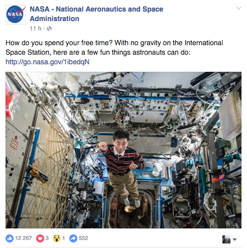 nasa facebook