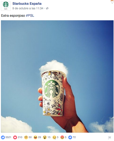 reacciones facebook starbucks