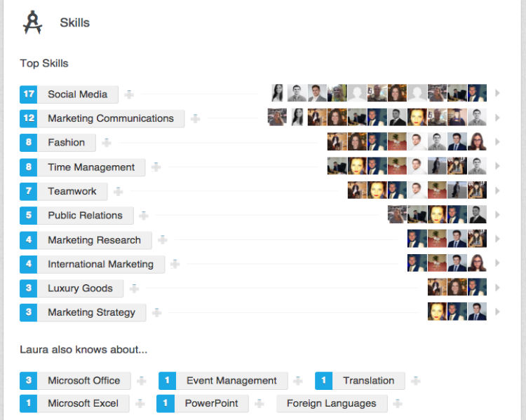 Habilidades y cualidades perfil de LinkedIn