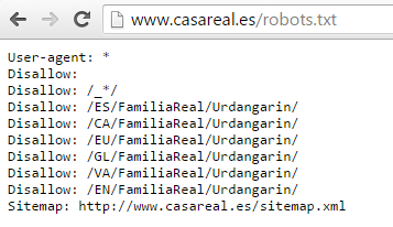 Robots.txt Casa Real