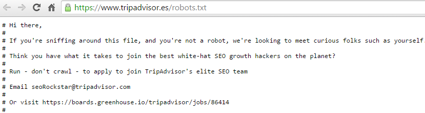 Robots.txt TripAdvisors