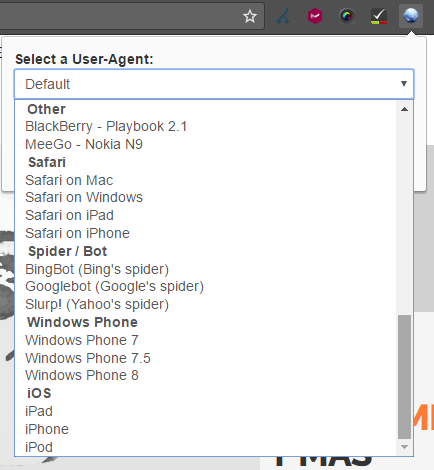 extension user-agent switcher